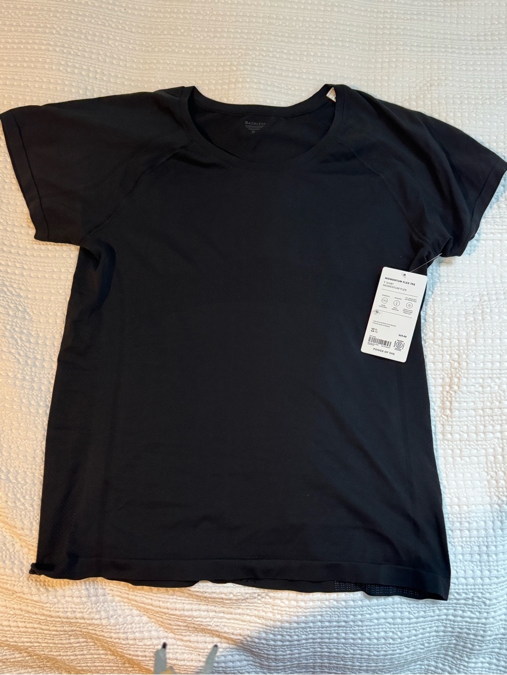 Athleta Black Short Sleeve Crew Tee